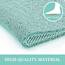 LuxStep Duschmatte, Badewannenmatte, 91,4 x 40,6 cm, rutschfeste Badematte mit Ablauf, schnell trocknende PVC-Luffa-Badematte für Badewanne, Dusche, Badezimmer (phthalatfrei, grün)