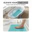 ADOV Badewannenmatte rutschfest, 100x40 cm Extra Lange Antirutschmatte für Badewanne und Dusche, 200 Starke Saugnäpfe, Schimmelresistent, Maschinenwaschbar, PVC-Material, Cyan