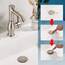 REGALMIX Ablaufstopfen für das Badezimmer, ohne Überlauf, Pop-Up-Ablaufgarnitur mit abnehmbarem Haarfänger für WC, Waschtisch, Waschbecken, gebürstetes Nickel, 2 Stück, RM082B-P2