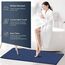 Extra große Duschmatten, rutschfest, 43 x 150 cm, PVC-Luffa-Badezimmermatten, Luffa-Matten für Dusche und Badezimmer, schnell trocknend, Marineblau