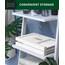 ROYAL CRAFT WOOD Luxuriöses Badewannen-Tablett, 1 oder 2 Personen Bade- und Betttablett, Caddy mit ausziehbaren Seiten, verstellbares Organizer-Tablett für Badezimmer – inklusive Seifenschale (weiß)