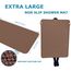godehone Duschmatten, rutschfest, ohne Saugnäpfe, PVC-Luffa-Badezimmermatten, Luffa-Matten für Dusche und Badezimmer, schnell trocknend, 60 x 120 cm, Braun