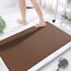 godehone Duschmatten, rutschfest, ohne Saugnäpfe, PVC-Luffa-Badezimmermatten, Luffa-Matten für Dusche und Badezimmer, schnell trocknend, 60 x 120 cm, Braun