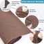godehone Duschmatten, rutschfest, ohne Saugnäpfe, PVC-Luffa-Badezimmermatten, Luffa-Matten für Dusche und Badezimmer, schnell trocknend, 60 x 120 cm, Braun