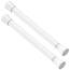 Zipglo 2 Stück Kleiner Gardinenstange ohne Bohren 41-67cm Teleskopstange Vorhangstange Duschvorhangstange Spannstange Verstellbare für Bücherregal Diy Projekte, Küche, Schrank Weiß
