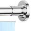 CorkLatta Chrom-Duschvorhangstange, 81,3 bis 109,2 cm, 2,5 cm Durchmesser, verstellbare Federspannung, Gardinenstange, kein Bohren, Edelstahl-Teleskopstange, kein Rost