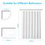 SPARIN Duschvorhang 180x200cm transparent mit Gewicht Magnet unten, durchsichtig weiß Duschvorhänge Antischimmel (Nicht Textil), Eva wasserdicht Shower Curtains, Badvorhang mit 12 Duschvorhangringen