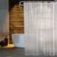OTraki Duschvorhang Transparent 180 x 180 cm, Eva Anti Schimmel Duschrollo für Badewanne mit Kunststoffhaken und Bleiblocks, Duschvorhang Gewichte mit 3D Halbtransparent Effekt für Badewanne