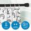 iDesign Duschvorhangstange, kurze Teleskopstange aus Metall, ausziehbare Duschvorhangstange ohne Bohren für Dusche und Badewanne, mattschwarz