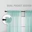 Grüne Badezimmer-Vorhänge, 2 Paneele, kurz, halbtransparent, für kleine Fenster, Dusche, Schlafzimmer oder Küche, 114 cm Länge