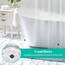 OTraki Duschvorhang Transparent 180 x 180 cm, Eva Anti Schimmel Duschrollo für Badewanne mit Kunststoffhaken und Bleiblocks, Duschvorhang Gewichte mit 3D Halbtransparent Effekt für Badewanne