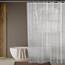 OTraki Duschvorhang Transparent 180 x 180 cm, Eva Anti Schimmel Duschrollo für Badewanne mit Kunststoffhaken und Bleiblocks, Duschvorhang Gewichte mit 3D Halbtransparent Effekt für Badewanne