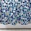ANSIO Duschvorhang - 180 x 200 cm (71 x 71 Zoll) - Mosaik Gemustert - Blau, Badewanne Vorhang, Antischimmel & Waschbar Shower Curtain mit 12 Duschvorhängeringen | 100% Polyester