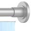CorkLatta Silberfarbene Duschvorhangstange, 78,9 bis 203,2 cm, 2,5 cm Durchmesser, verstellbare Federspannung, Edelstahl-Teleskopstange, einfache Installation, kein Rost