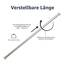 Amazon Basics Verstellbare Duschvorhang-Spannstange, 107 bis 185 cm, Nickel