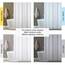 ANSIO Duschvorhang - 180 x 180 cm (71 x 71 Zoll) - Massiv Weiß, Badewanne Vorhang, Antischimmel & Waschbar Duschvorhang mit 12 Duschvorhangringe | 100% Polyester