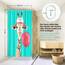 arteneur® - Giraffe - Anti-Schimmel Duschvorhang 120x180 - Recycelt mit Öko-Tex Standard 100 - Beschwerter Saum, Blickdicht, Wasserdicht, Waschbar, 8 Ringe & E-Book