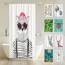 arteneur® - Hipster Katze Berlin - Anti-Schimmel Duschvorhang 120x200 - Recycelt mit Öko-Tex Standard 100 - Beschwerter Saum, Blickdicht, Wasserdicht, Waschbar, 8 Ringe & E-Book mit Reinigungs-Tipps