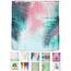 arteneur® - Palmenblätter - Anti-Schimmel Duschvorhang 150x200 - Recycelt mit Öko-Tex Standard 100 - Beschwerter Saum, Blickdicht, Wasserdicht, Waschbar, 10 Ringe & E-Book