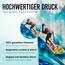 arteneur® - Wasserfarben Surfer - Anti-Schimmel Duschvorhang 180x200 - Recycelt mit Öko-Tex Standard 100 - Beschwerter Saum, Blickdicht, Wasserdicht, Waschbar, 12 Ringe & E-Book