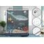 arteneur® - Wasserwelt Dunkelgrau - Anti-Schimmel Duschvorhang 180x200 - Recycelt mit Öko-Tex Standard 100 - Beschwerter Saum, Blickdicht, Wasserdicht, Waschbar, 12 Ringe & E-Book