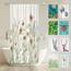 arteneur® - Vintage Blumen - Anti-Schimmel Duschvorhang 120x200 - Recycelt mit Öko-Tex Standard 100 - Beschwerter Saum, Blickdicht, Wasserdicht, Waschbar, 8 Ringe