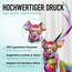 arteneur® - Bunter Hirsch - Anti-Schimmel Duschvorhang 180x200 - Recycelt mit Öko-Tex Standard 100 - Beschwerter Saum, Blickdicht, Wasserdicht, Waschbar, 12 Ringe & E-Book mit Reinigungs-Tipps