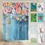 arteneur® - Fallende Blumen - Anti-Schimmel Duschvorhang 180x200 - Öko-Tex Standard 100 - Beschwerter Saum, Blickdicht, Wasserdicht, Waschbar, 12 Ringe
