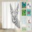 arteneur® - Hipster Esel - Anti-Schimmel Duschvorhang 180x200 - Öko-Tex Standard 100 - Beschwerter Saum, Blickdicht, Wasserdicht, Waschbar, 12 Ringe