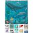arteneur® - Unterwasser - Anti-Schimmel Duschvorhang 180x200 - Recycelt mit Öko-Tex Standard 100 - Beschwerter Saum, Blickdicht, Wasserdicht, Waschbar, 12 Ringe & E-Book mit Reinigungs-Tipps