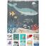 arteneur® - Wasserwelt Dunkelgrau - Anti-Schimmel Duschvorhang 180x200 - Recycelt mit Öko-Tex Standard 100 - Beschwerter Saum, Blickdicht, Wasserdicht, Waschbar, 12 Ringe & E-Book