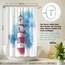 arteneur® - Leuchtturm - Anti-Schimmel Duschvorhang 180x200 - Recycelt mit Öko-Tex Standard 100 - Beschwerter Saum, Blickdicht, Wasserdicht, Waschbar, 12 Ringe & E-Book