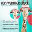 arteneur® - Giraffe - Anti-Schimmel Duschvorhang - Recycelt 180x200 mit Öko-Tex Standard 100 - Beschwerter Saum, Blickdicht, Wasserdicht, Waschbar, Ringe & E-Book