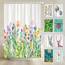 arteneur® - Bunte Blumen - Anti-Schimmel Duschvorhang 180x200 - Recycelt mit Öko-Tex Standard 100 - Beschwerter Saum, Blickdicht, Wasserdicht, Waschbar, 12 Ringe & E-Book