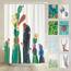arteneur® - Kaktus Blüten - Anti-Schimmel Duschvorhang 180x200 - Recycelt mit Öko-Tex Standard 100 - Beschwerter Saum, Blickdicht, Wasserdicht, Waschbar, 12 Ringe & E-Book