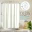 arteneur® - Duschvorhang Weiss - Anti-Schimmel Duschvorhänge 200x200 - Recycelt mit Öko-Tex Standard 100 - Beschwerter Saum, Blickdicht, Wasserdicht, Waschbar, 12 Ringe & E-Book