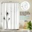 arteneur® - Pusteblume Schwarz und Weiß - Anti-Schimmel Duschvorhang 200x220 - Recycelt mit Öko-Tex Standard 100 - Beschwerter Saum, Blickdicht, Wasserdicht, Waschbar, 12 Ringe