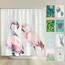 arteneur® - Loving Flamingos - Anti-Schimmel Duschvorhang 240x200 - Recycelt mit Öko-Tex Standard 100 - Beschwerter Saum, Blickdicht, Wasserdicht, Waschbar, 16 Ringe & E-Book mit Reinigungs-Tipps
