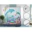 arteneur® - Wasserfarben Ozean - Anti-Schimmel Duschvorhang 180x200 - Recycelt mit Öko-Tex Standard 100 - Beschwerter Saum, Blickdicht, Wasserdicht, Waschbar, 12 Ringe & E-Book