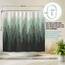arteneur® - Tannenwald - Anti-Schimmel Duschvorhang 240x200 - Recycelt mit Öko-Tex Standard 100 - Beschwerter Saum, Blickdicht, Wasserdicht, Waschbar, 16 Ringe & E-Book mit Reinigungs-Tipps