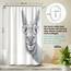 arteneur® - Esel - Anti-Schimmel Duschvorhang 200x220 - Recycelt mit Öko-Tex Standard 100 - Beschwerter Saum, Blickdicht, Wasserdicht, Waschbar, 12 Ringe & E-Book