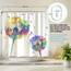 arteneur® - Bunte Pusteblume - Anti-Schimmel Duschvorhang 240x200 - Recycelt mit Öko-Tex Standard 100 - Beschwerter Saum, Blickdicht, Wasserdicht, Waschbar, 16 Ringe & E-Book mit Reinigungs-Tipps