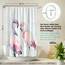 arteneur® - Loving Flamingos - Anti-Schimmel Duschvorhang 180x200 - Recycelt mit Öko-Tex Standard 100 - Beschwerter Saum, Blickdicht, Wasserdicht, Waschbar, 12 Ringe & E-Book mit Reinigungs-Tipps