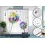 arteneur® - Bunte Pusteblume - Anti-Schimmel Duschvorhang 200 x 200 - Recycelt mit Öko-Tex Standard 100 - Beschwerter Saum, Blickdicht, Wasserdicht, Waschbar, 12 Ringe & E-Book