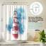 arteneur® - Leuchtturm - Anti-Schimmel Duschvorhang 200 x 200 - Recycelt mit Öko-Tex Standard 100 - Beschwerter Saum, Blickdicht, Wasserdicht, Waschbar, 12 Ringe & E-Book
