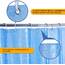 WELTRXE Duschvorhang Anti-Schimmel mit Gewicht Magnet unten, 0.2mm [183x183cm] Wasserdicht Antibakteriell Eva Vorhang für Dusche und Badewanne, 3D Steinmuster Blau, inkl. 12 Duschvorhangringen Kinder