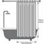 WELTRXE Duschvorhang 120x180cm für Schmale Dusche und Badewanne, Wasserdicht Antibakteriell Eva Vorhang Anti-Schimmel mit Gewicht Magnet Unten, 3D Steinmuster, Semitransparent, 0,15mm Dünn