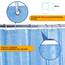 WELTRXE Duschvorhang Anti-Schimmel mit Gewicht Magnet unten, 0.2mm [183x200cm] Wasserdicht Antibakteriell Eva Vorhang für Dusche und Badewanne, 3D Steinmuster Blau, inkl. 12 Duschvorhangringen Kinder