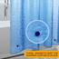 WELTRXE Duschvorhang Anti-Schimmel mit Gewicht Magnet unten, 0.2mm [183x183cm] Wasserdicht Antibakteriell Eva Vorhang für Dusche und Badewanne, 3D Steinmuster Blau, inkl. 12 Duschvorhangringen Kinder