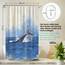 arteneur® - Wal Fisch - Anti-Schimmel Duschvorhang 200x220 - Recycelt mit Öko-Tex Standard 100 - Beschwerter Saum, Blickdicht, Wasserdicht, Waschbar, 12 Ringe & E-Book
